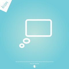 Speech bubble vector icon