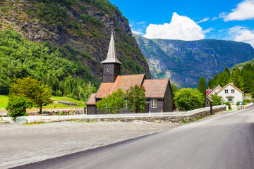 Flam Church Sognefjord, Norway
