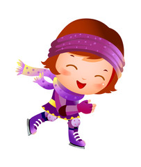 Girl on ice skate
