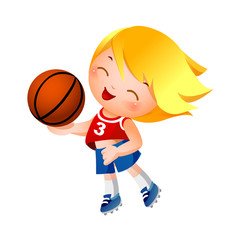 Girl holding basketball