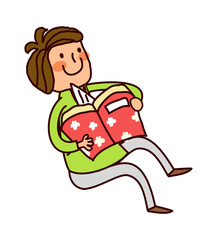 Portrait of Boy reading book