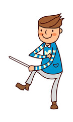 Portrait of Boy holding stick