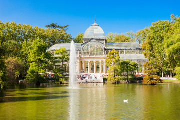 Crystal Palace in Buen Retiro Park in Madrid, Spain