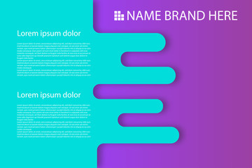 Colored modern rounded background poster
