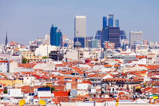Business districts of AZCA and CTBA in Madrid
