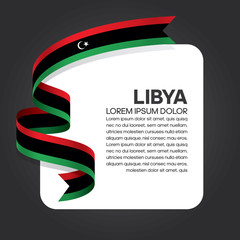 Libya flag background