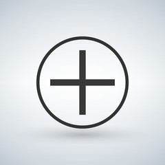 add button linear design for web and apps, vector illustration isolated on modern background.