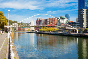 Nervion River embankment in Bilbao