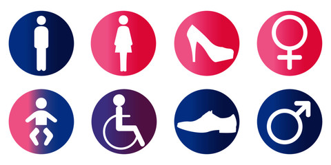 Bathroom signs. Vector