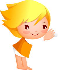 Side view of girl  standing