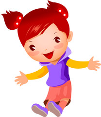 Side view of girl standing