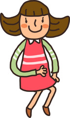 close-up of girl smiling