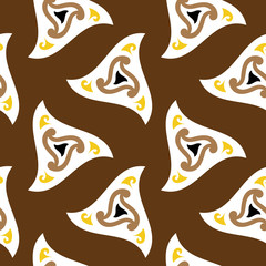 Seamless tribal pattern with decorate symbols.  Vector illustration.