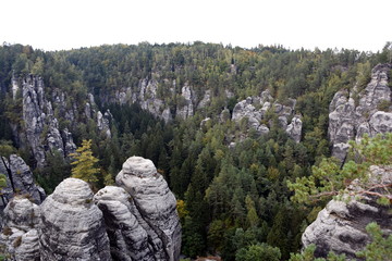 Sächsische Schweiz, Sandsteingebirge hinter der Bastei