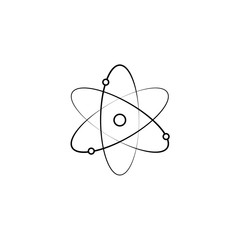 Atom illustration. Vector