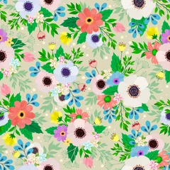 Fotobehang Vector seamless floral pattern © sanyal