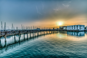 Lanzarote - Sonnenuntergang im Yachthafen Rubicon in Playa Blanca.