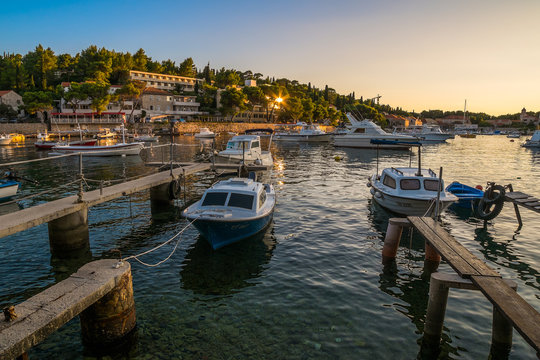 Evening in Croatia. Cavtat. Dubrovnik.