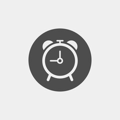 Alarm clock flat vector icon
