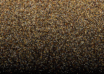 Golden shimmer confetti random falling