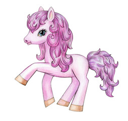  Cute unicorn cartoon, isolated on white. © rvika