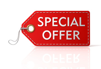 special offer shopping tag 3d illustration