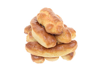 Sausage rolls isolated on white background. 