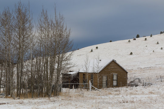 Abandoned Winter Cabin