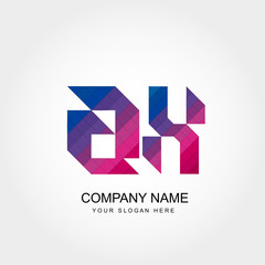 Fototapeta premium AK Letter Logo