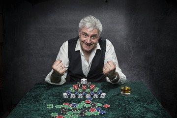 Poker, Spieler, Glück, Casino
