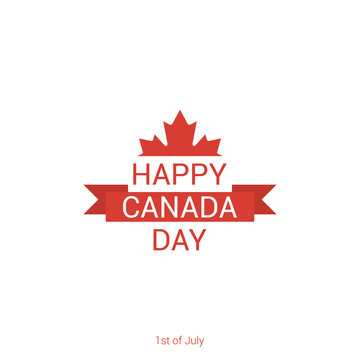 Happy Canada Day poster template. Vector illustration