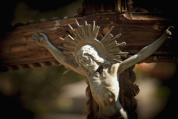 Jesus Christ crucified (an ancient wooden sculpture)