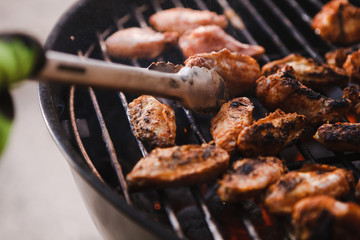 BBQ, close up of grilled chicken