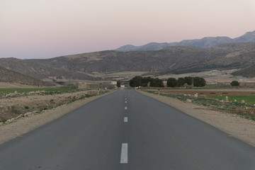 road landscape in Marroc