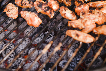BBQ, close up of grilled chicken