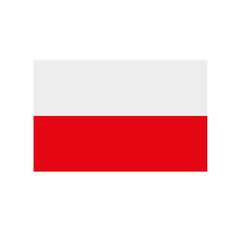 Flag of poland on white background. Vector illustration.