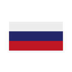 Flag of russia on a white background. Vector illustration.