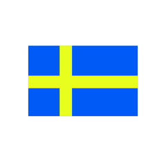 Flag of Sweden on a white background. Vector illustration