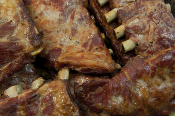 Costine di maiale cotte al barbeque