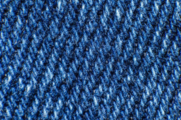 macro of blue fabric on the whole frame