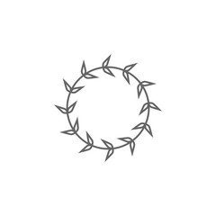 Obraz premium Laurel wreath vector icon. Simple element illustration. Laurel symbol design template. Can be used for web and mobile