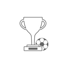 Soccer cup icon. Simple element illustration. award symbol design template. Can be used for web and mobile