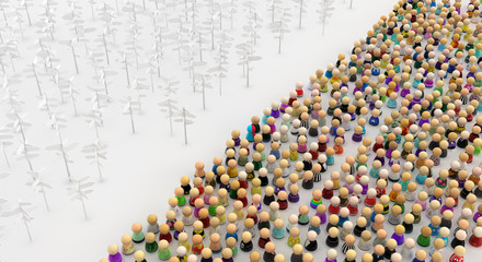 Cartoon Crowd, Signposts White