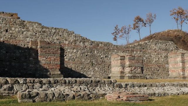 Ancient Roman complex of palaces and temples Felix Romuliana built by Roman Emperor Galerius. The construction started in 298 AD 