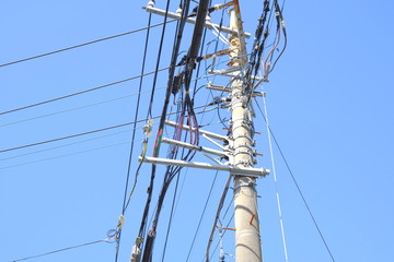 Obraz premium 青空と電線