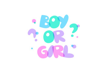 boy or girl lettering