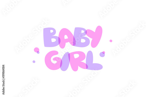 "baby girl lettering" Stock image and royalty-free vector files on ...