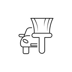 car and brush icon. Element of Car sales and repair for mobile concept and web apps. Thin line  icon for website design and development, app development. Premium icon