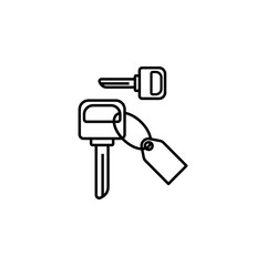 car keys icon. Element of Car sales and repair for mobile concept and web apps. Thin line  icon for website design and development, app development. Premium icon