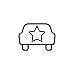 star on the car icon. Element of Car sales and repair for mobile concept and web apps. Thin line  icon for website design and development, app development. Premium icon